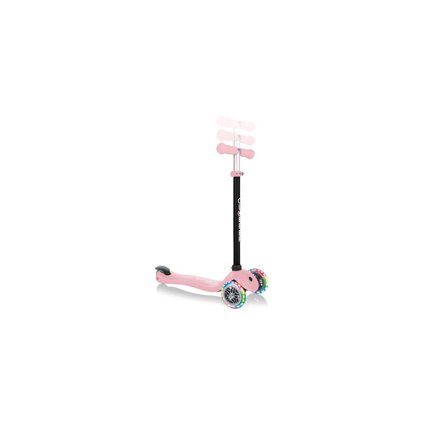Самокат Globber GO UP SPORTY пастельно-рожевий з підсвічуванням (452-210-3) зображення 5