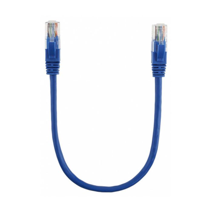 Патч-корд 0.3м, UTP, cat.5e, CCA, blue Ritar (PCR-CCA/0.3Be)
