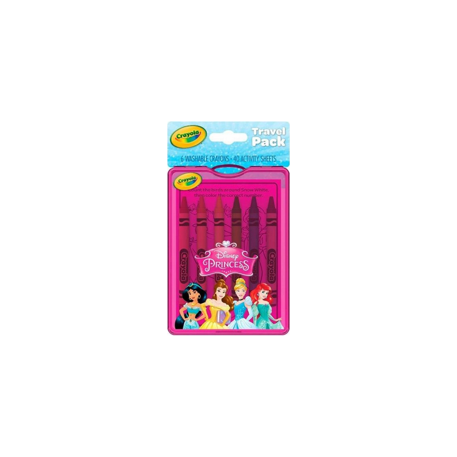 Набор для творчества Crayola Disney Princess с раскрасками и смываемыми восковыми мелками (04-0438)