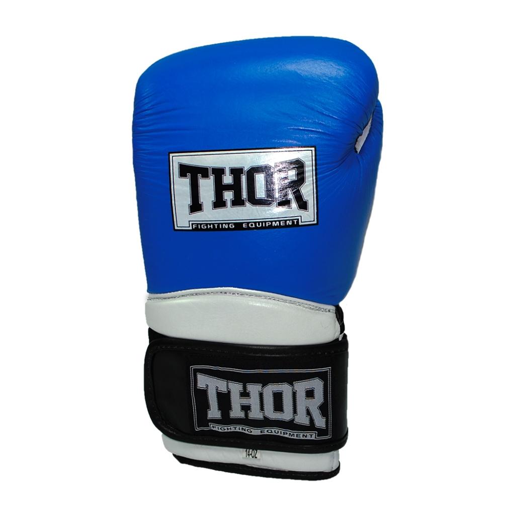Боксерські рукавички Thor Pro King 12oz Blue/White/Black (8041/03(PU) B/Wh/Bl 12 oz.) зображення 2