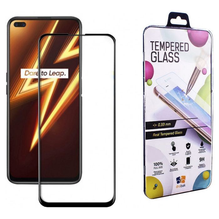 Скло захисне Drobak Realme 6 Pro (Black) (121267) (121267)