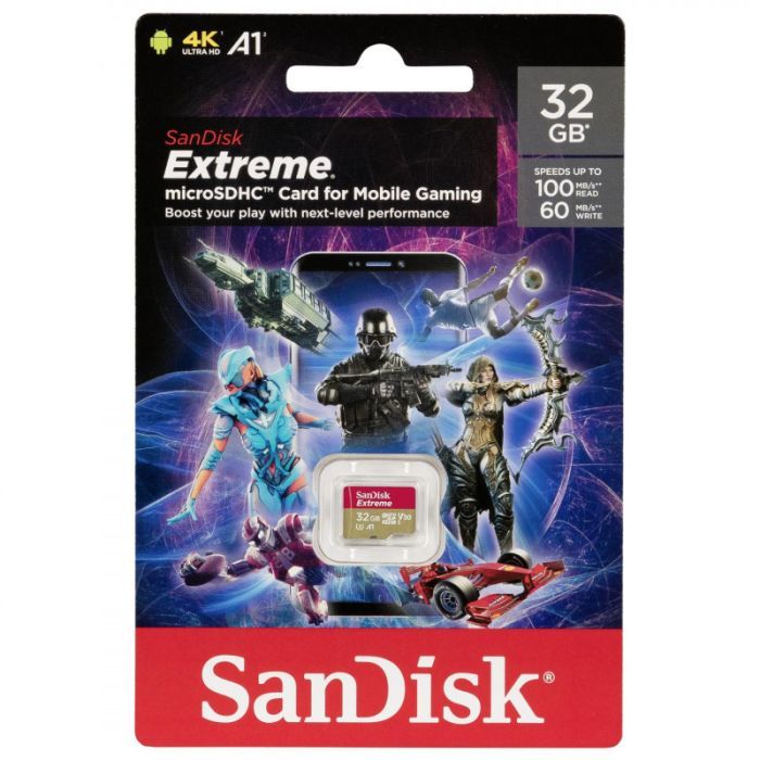 Карта памяти SanDisk 32GB microSDHC class 10 UHS-I A1 V30 Extreme (SDSQXAF-032G-GN6GN) изображение 2