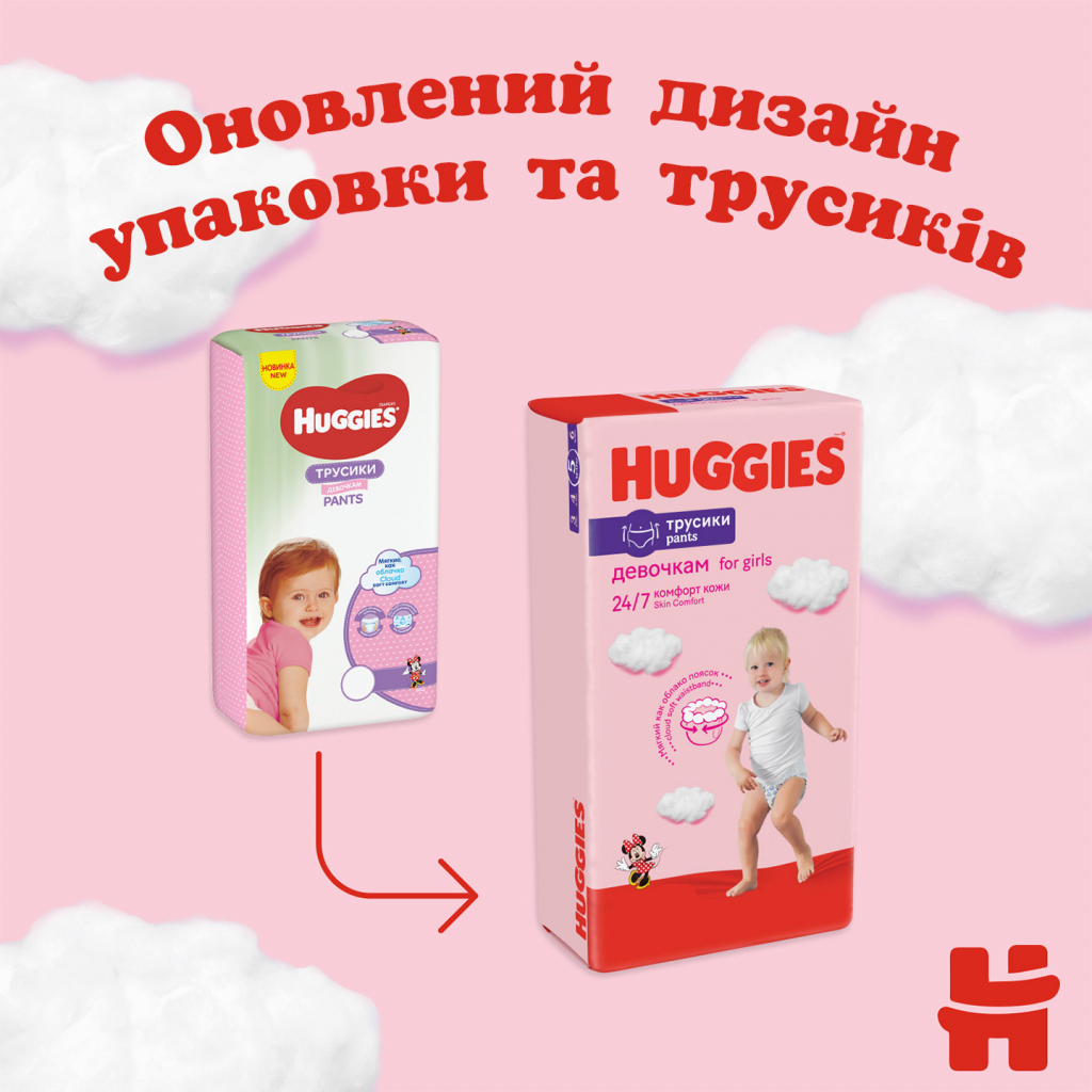 Подгузники Huggies Pants 5 M-Pack (12-17 кг) для девочек 96 шт (5029054568170) изображение 3