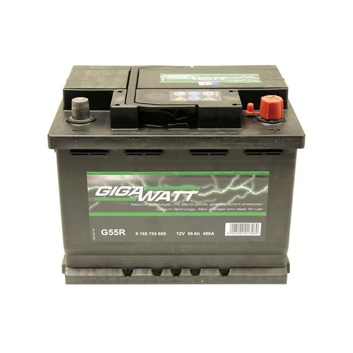 Аккумулятор автомобильный GigaWatt 56А (0185755600)