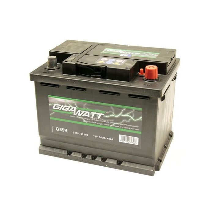 Аккумулятор автомобильный GigaWatt 56А (0185755600) изображение 2