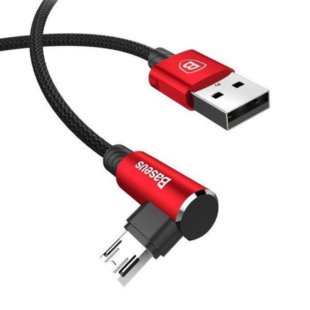 Дата кабель USB 2.0 AM to Micro 5P 1.0m MVP Elbow Black Baseus (CAMMVP-A01) изображение 2