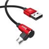 Дата кабель USB 2.0 AM to Micro 5P 1.0m MVP Elbow Red Baseus (CAMMVP-A09) изображение 2