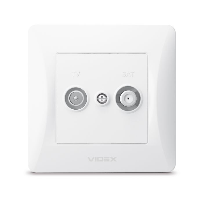 ТВ розетка Videx BINERA TV+SAT конечная белая (VF-BNSK2TVS) изображение 2