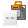 ТВ розетка Videx BINERA TV+SAT конечная белая (VF-BNSK2TVS) изображение 4