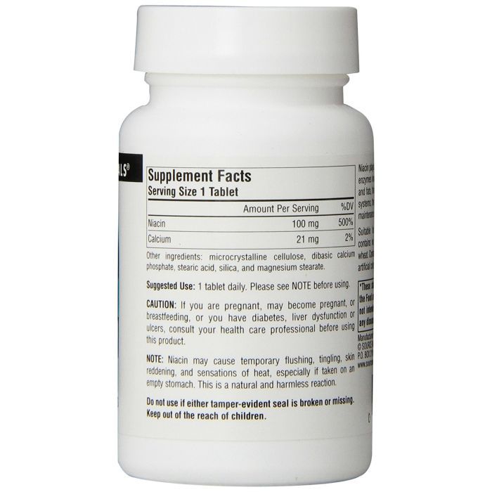 Витамин Source Naturals Ниацин (В3) 100мг, 250 таблеток (SNS-00502) изображение 2
