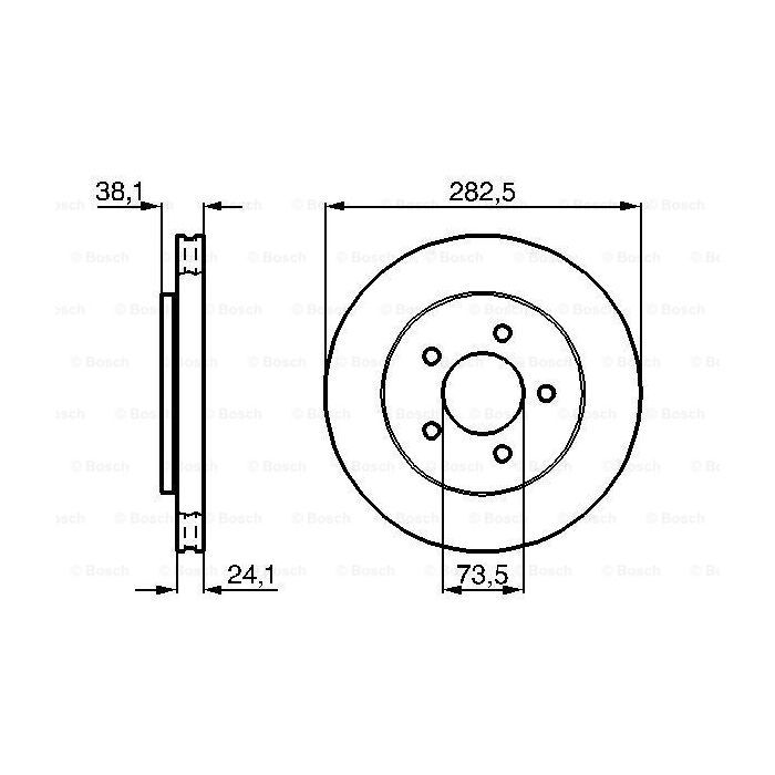 Тормозной диск Bosch 0 986 478 109 изображение 5