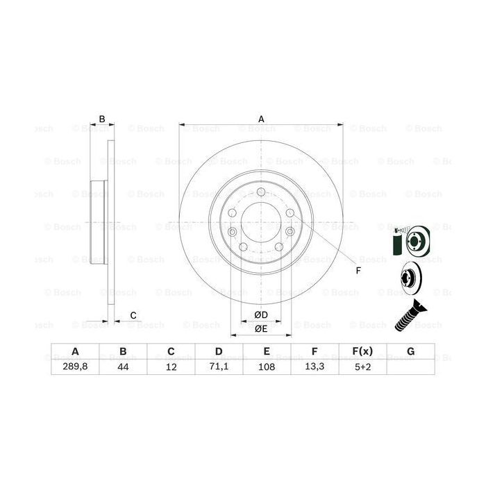Тормозной диск Bosch 0 986 479 130 изображение 5