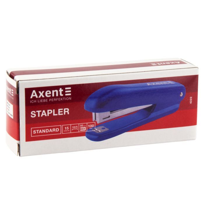 Степлер Axent Standard No. 10/5, 15 sheets, Light green (4222-09-A) изображение 4