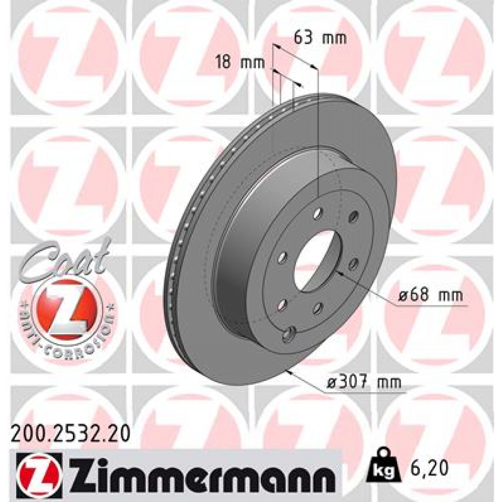 Гальмівний диск ZIMMERMANN 200.2532.20