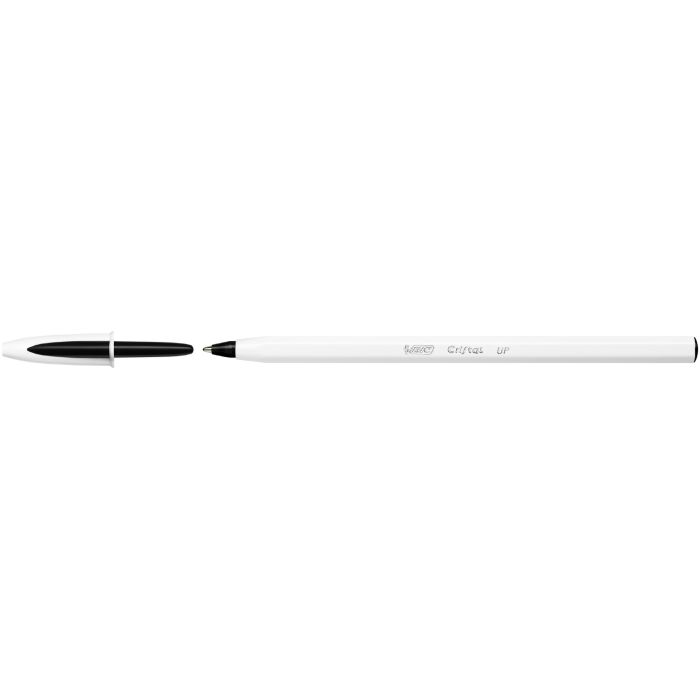 Ручка кулькова Bic Cristal Up з білим шестигранним корпусом Чорна (bc949880)