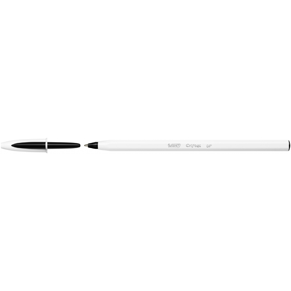 Ручка кулькова Bic Cristal Up з білим шестигранним корпусом Чорна (bc949880)