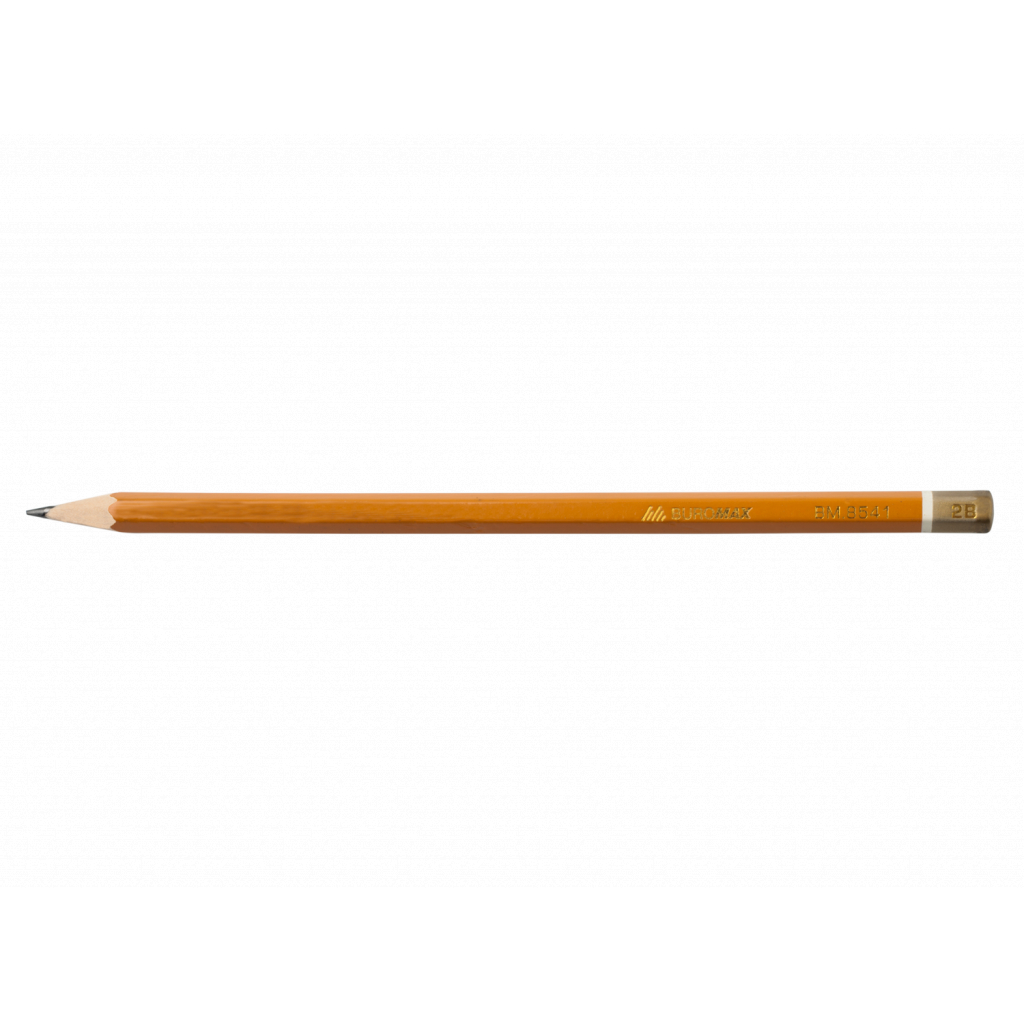 Олівець графітний Buromax Professional 2B без гумки Жовтий (BM.8541-12)