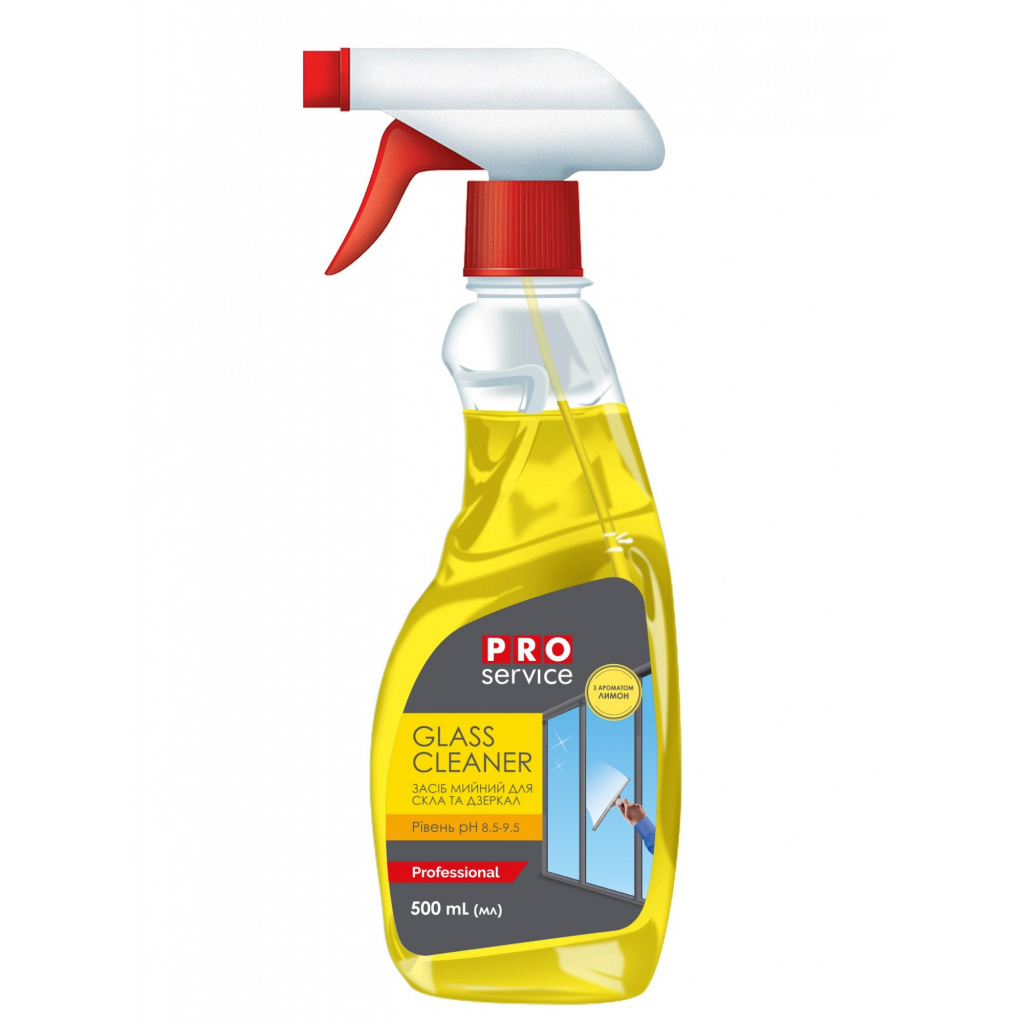 Средство для мытья стекла PRO service с нашатырным спиртом Лимон спрей 500 мл (4823071622072)