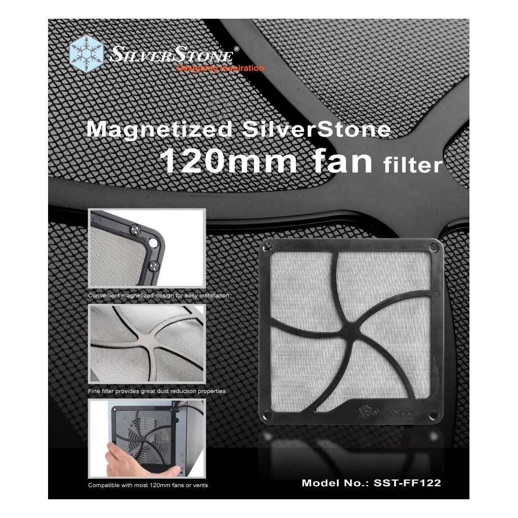 Пылевой фильтр для ПК Silver Stone FF122B (SST-FF122B) изображение 4