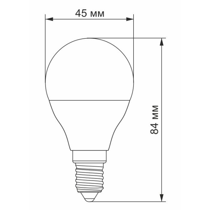 Лампочка TITANUM LED G45e 7W E14 4100K (VL-G45e-07144) изображение 2