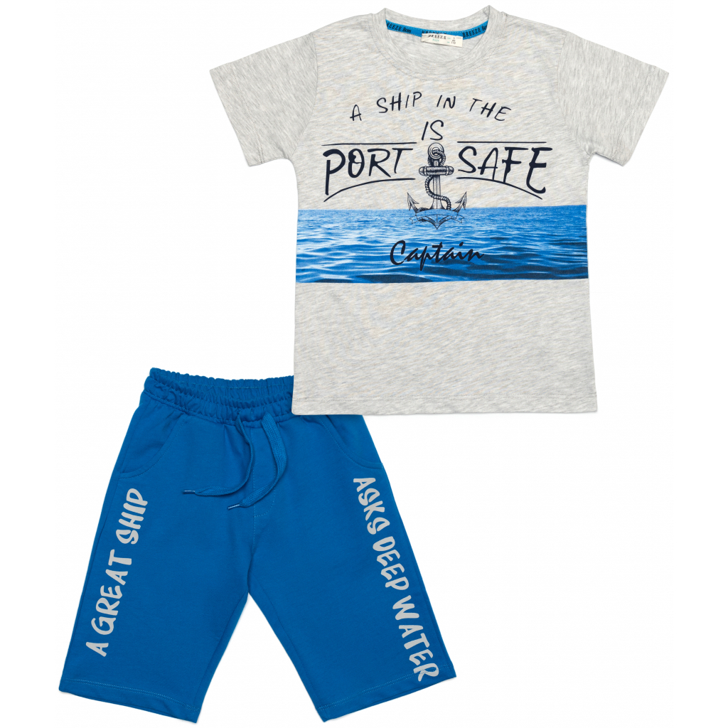 Набір дитячого одягу Breeze з якорем (14386-128B-blue)