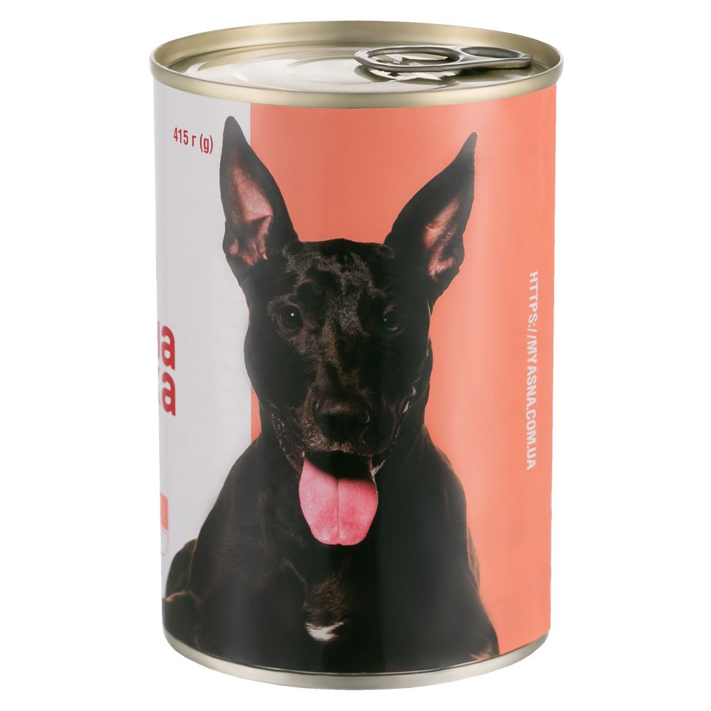 Консервы для собак М'ясна Миска паштет мясное ассорти 415 г (4820255190310) изображение 3