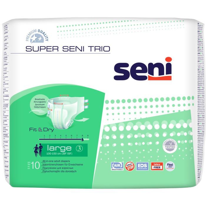 Подгузники для взрослых Seni Super Trio Large 10 шт (5900516691714)