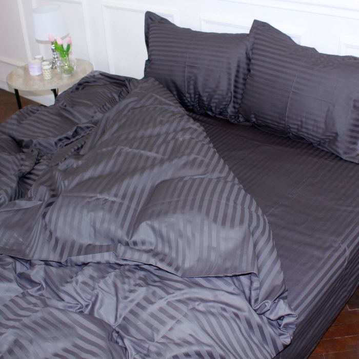 Постільна білизна MirSon Satin 30-0012DarkGray 160х220 Сімейний (2200005252017) зображення 2