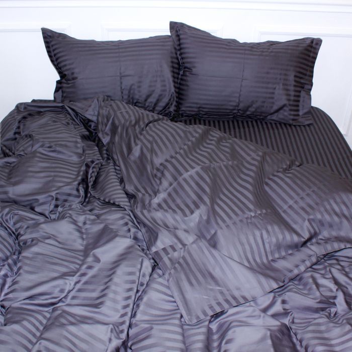 Постільна білизна MirSon Satin 30-0012DarkGray 160х220 Сімейний (2200005252017) зображення 3