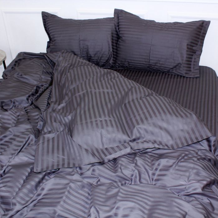 Постільна білизна MirSon Satin 30-0012DarkGray 160х220 Сімейний (2200005252017) зображення 4
