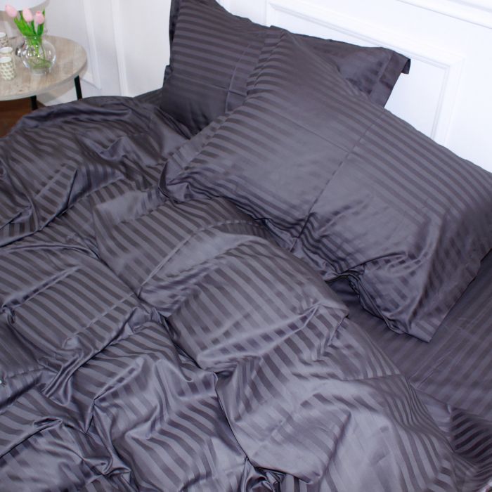 Постільна білизна MirSon Satin 30-0012DarkGray 160х220 Сімейний (2200005252017) зображення 5