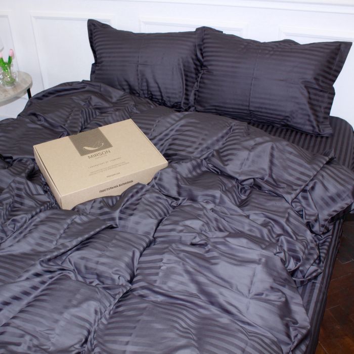 Постільна білизна MirSon Satin 30-0012DarkGray 160х220 Сімейний (2200005252017) зображення 7