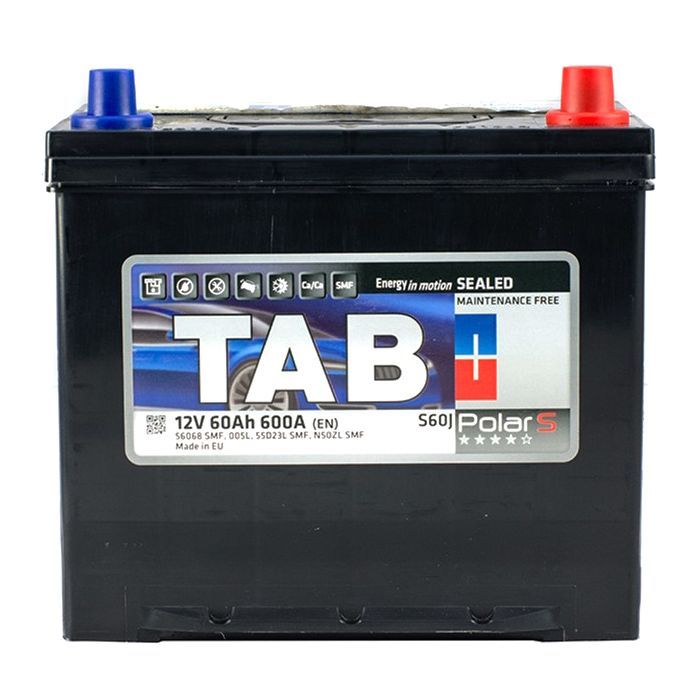 Аккумулятор автомобильный TAB 60 Ah/12V Polar S Euro Japan (246 860)