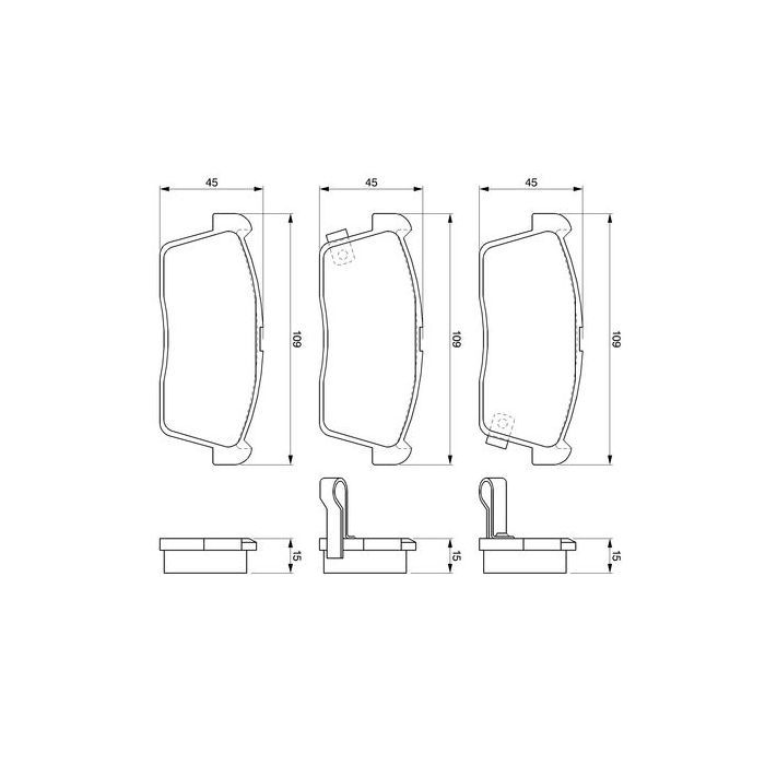 Гальмівні колодки Bosch 0 986 424 695 зображення 4