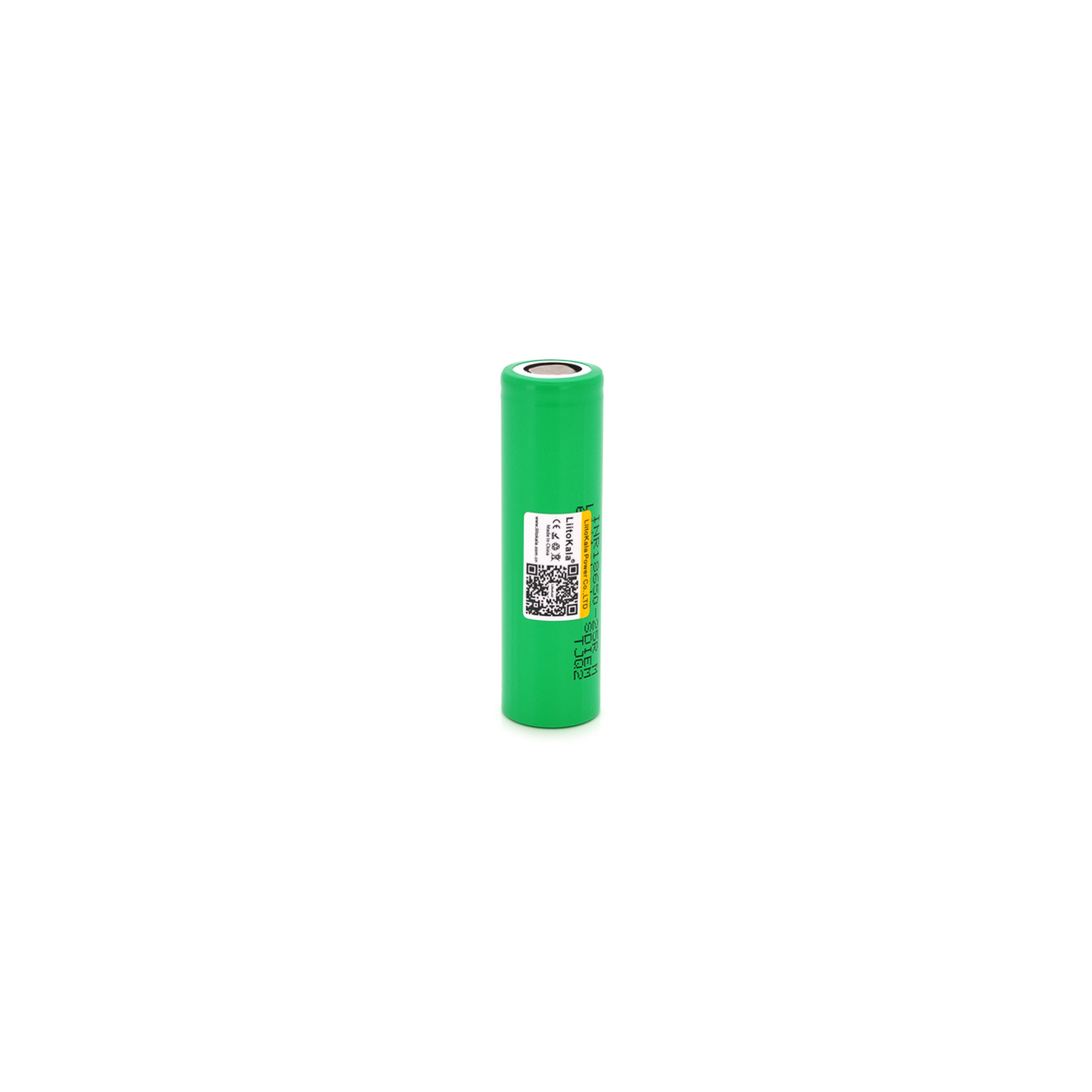 Аккумулятор 18650 Li-Ion 2500mah (2450-2650mah), 3.7V (2.75-4.2V), green, PVC BOX Liitokala (Lii-25R)