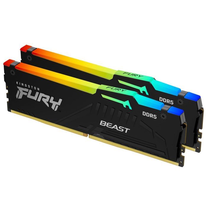 Модуль памяти для компьютера DDR5 64GB (2x32GB) 5600 MHz FURY Beast RGB Kingston Fury (ex.HyperX) (KF556C40BBAK2-64) изображение 2