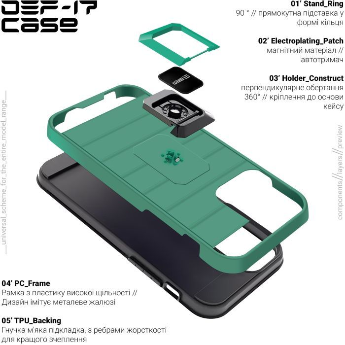 Чохол до мобільного телефона Armorstandart DEF17 case Samsung A03 (A035) Black (ARM61350) зображення 3