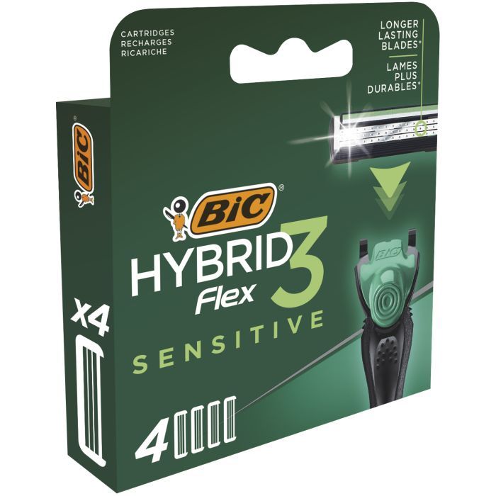 Сменные кассеты Bic Flex 3 Hybrid Sensitive 4 шт. (3086123644878) изображение 2