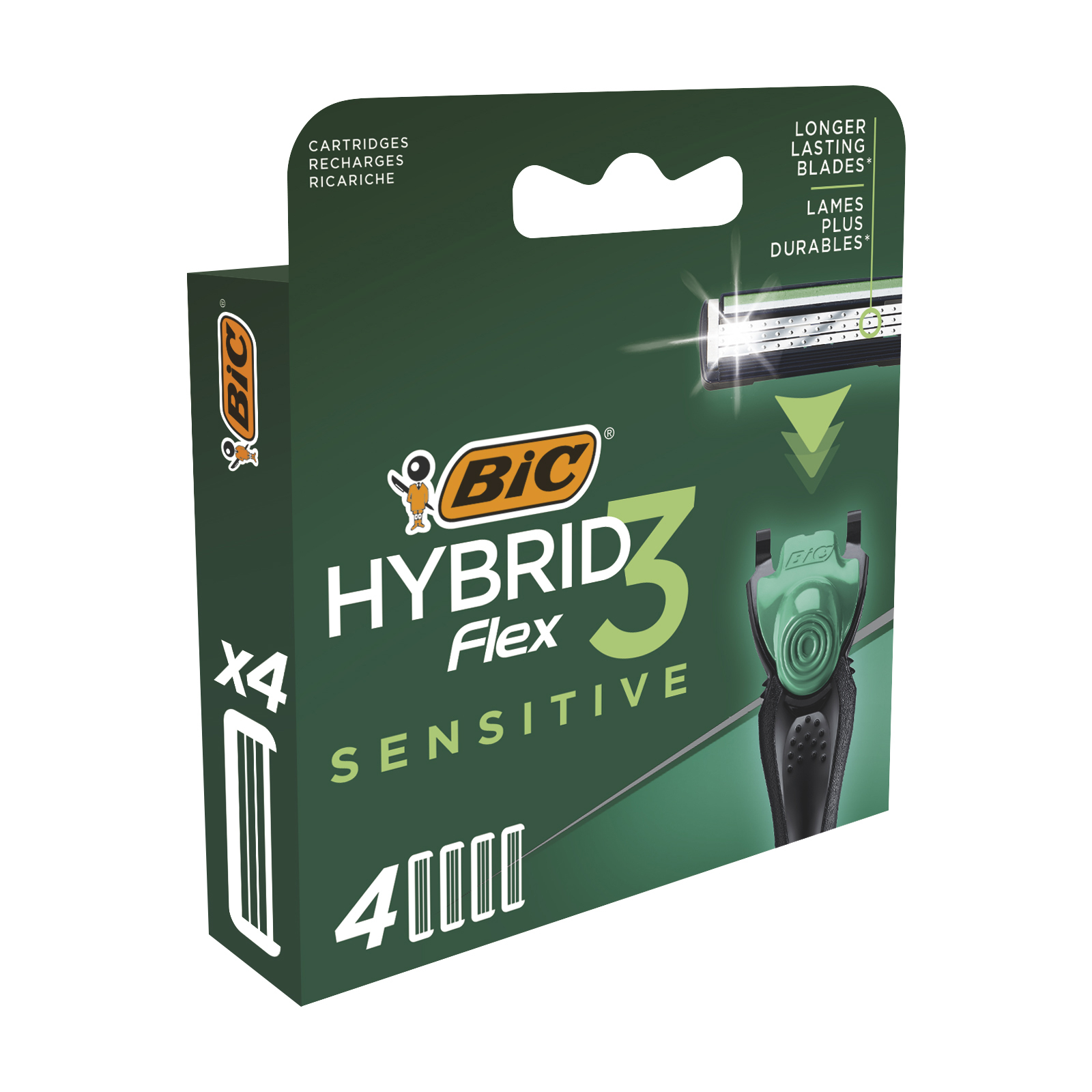 Змінні касети Bic Flex 3 Hybrid Sensitive 4 шт. (3086123644878) зображення 2