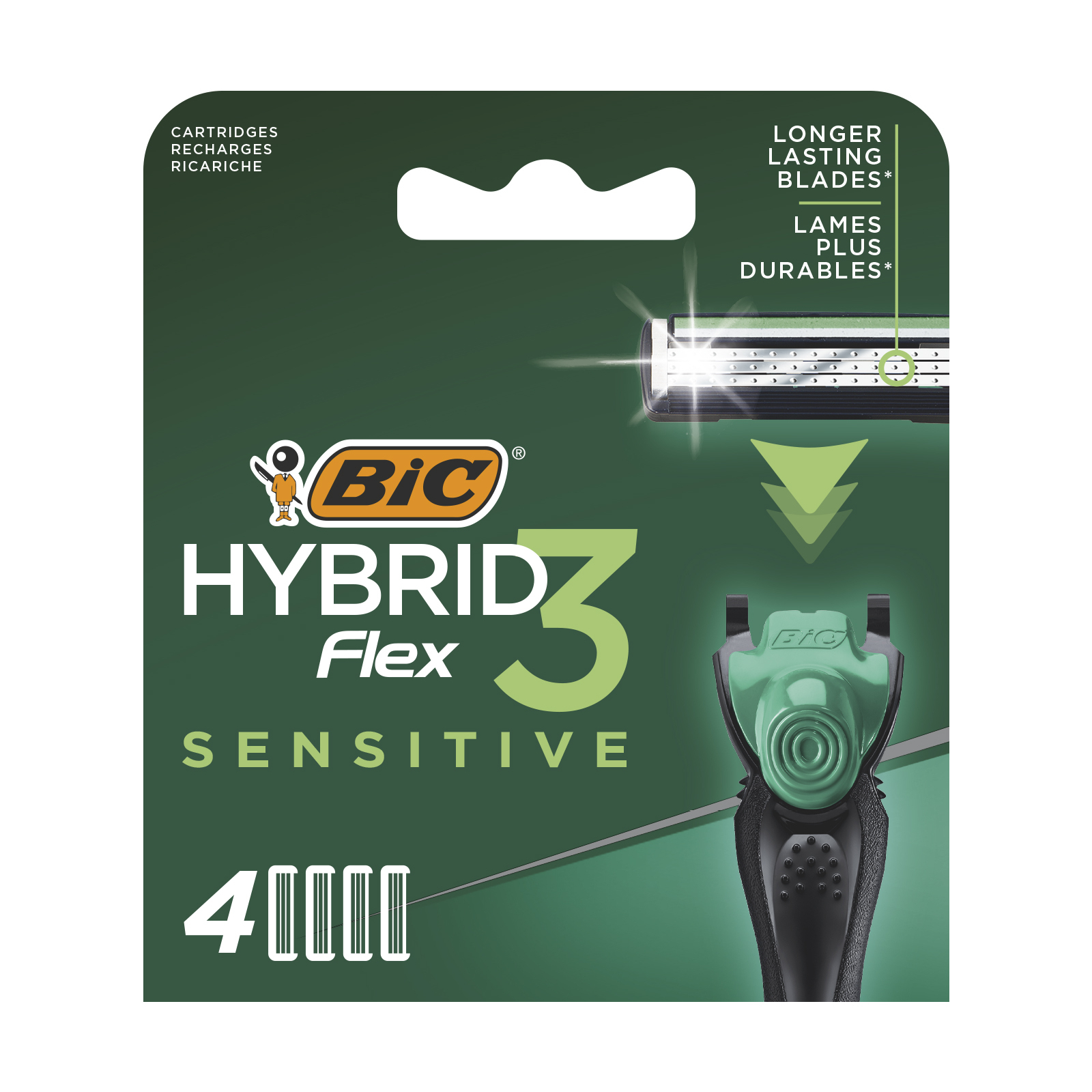 Сменные кассеты Bic Flex 3 Hybrid Sensitive 4 шт. (3086123644878)