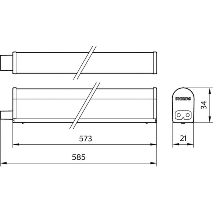 Светильник Philips LED Signify, 7W, BN068C, LED6/NW, 600mm, (911401734142) изображение 3