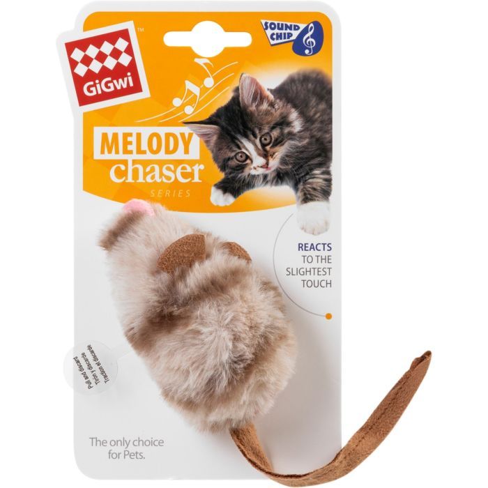 Игрушка для кошек GiGwi Melody chaser Мышка с электронным чипом 9 см (75050) изображение 2