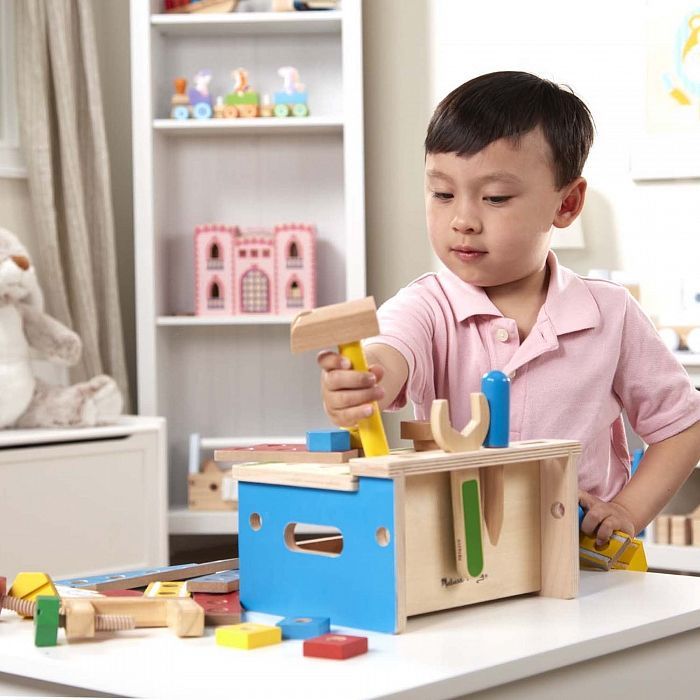 Ігровий набір Melissa&Doug Дерев'яний будівельний набір для хлопчиків (MD19386) зображення 3