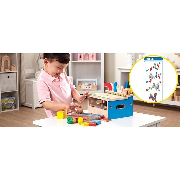 Ігровий набір Melissa&Doug Дерев'яний будівельний набір для хлопчиків (MD19386) зображення 5
