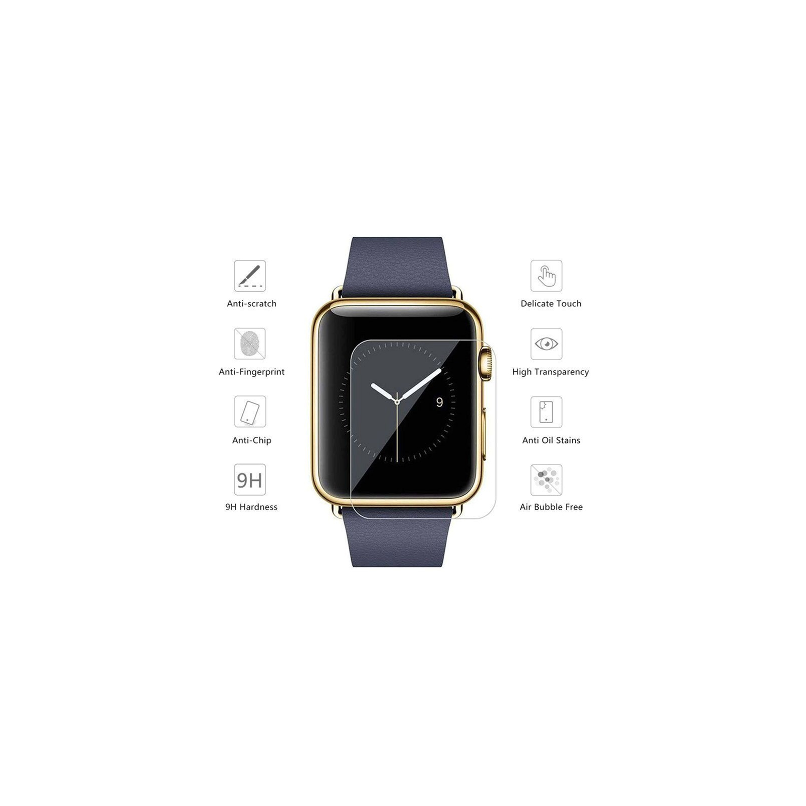 Пленка защитная Drobak Ceramics Apple Watch Series 3 38mm (2 шт) (313101) изображение 2