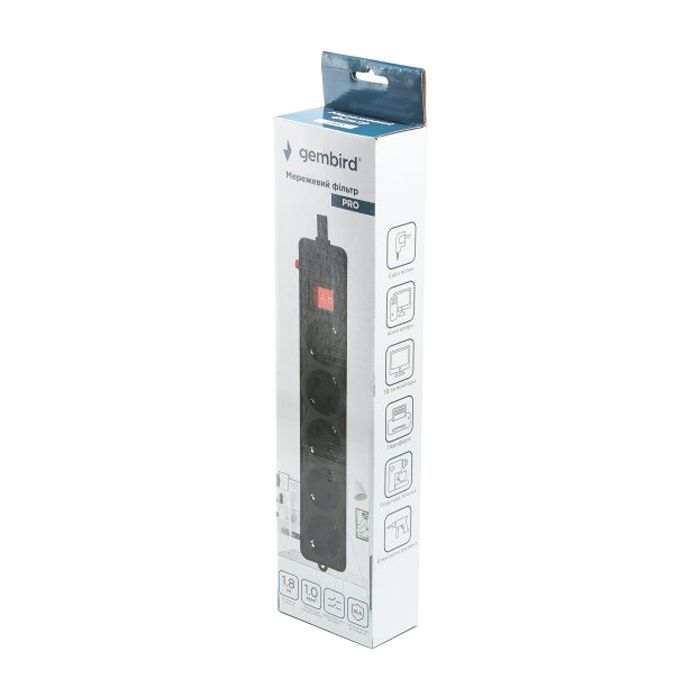 Сетевой фильтр питания Gembird SPG5-G-6B-PRO изображение 4