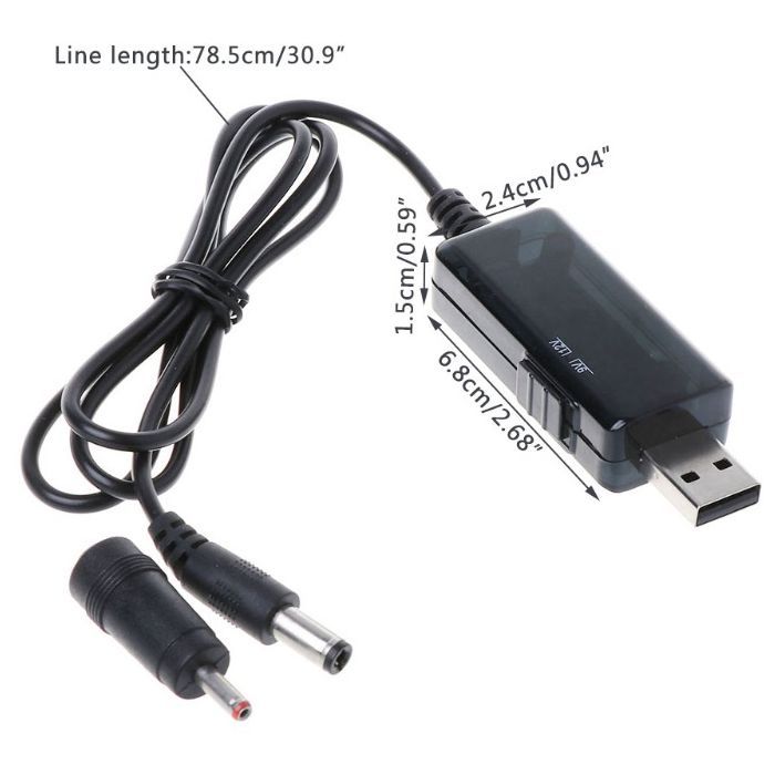 Кабель живлення USB 5V to DC 9V/12V 5.5*2.1/3,5*1,35 mm Dynamode (KWS-912V) зображення 4