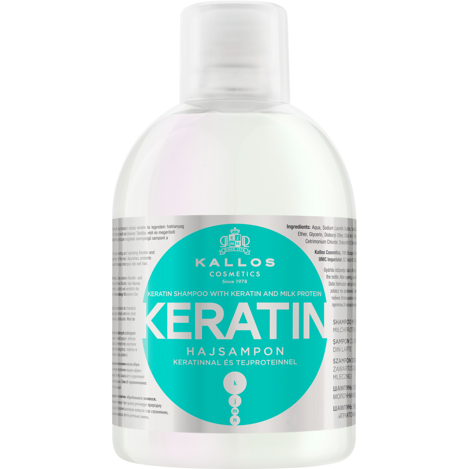 Шампунь Kallos Cosmetics Keratin з кератином і молочним протеїном 1000 мл (5998889508432)