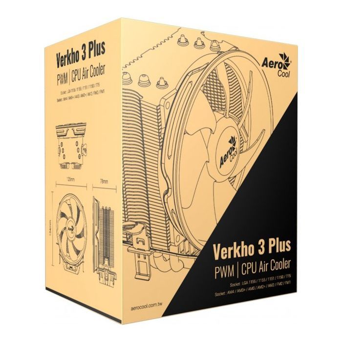 Кулер до процесора AeroCool Verkho 3 Plus (ACTC-NA30310.01) зображення 8