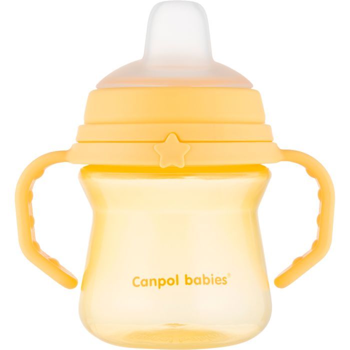 Поильник-непроливайка Canpol babies с силиконовым носиком FirstCup 150 мл Желтая (56/614_yel)
